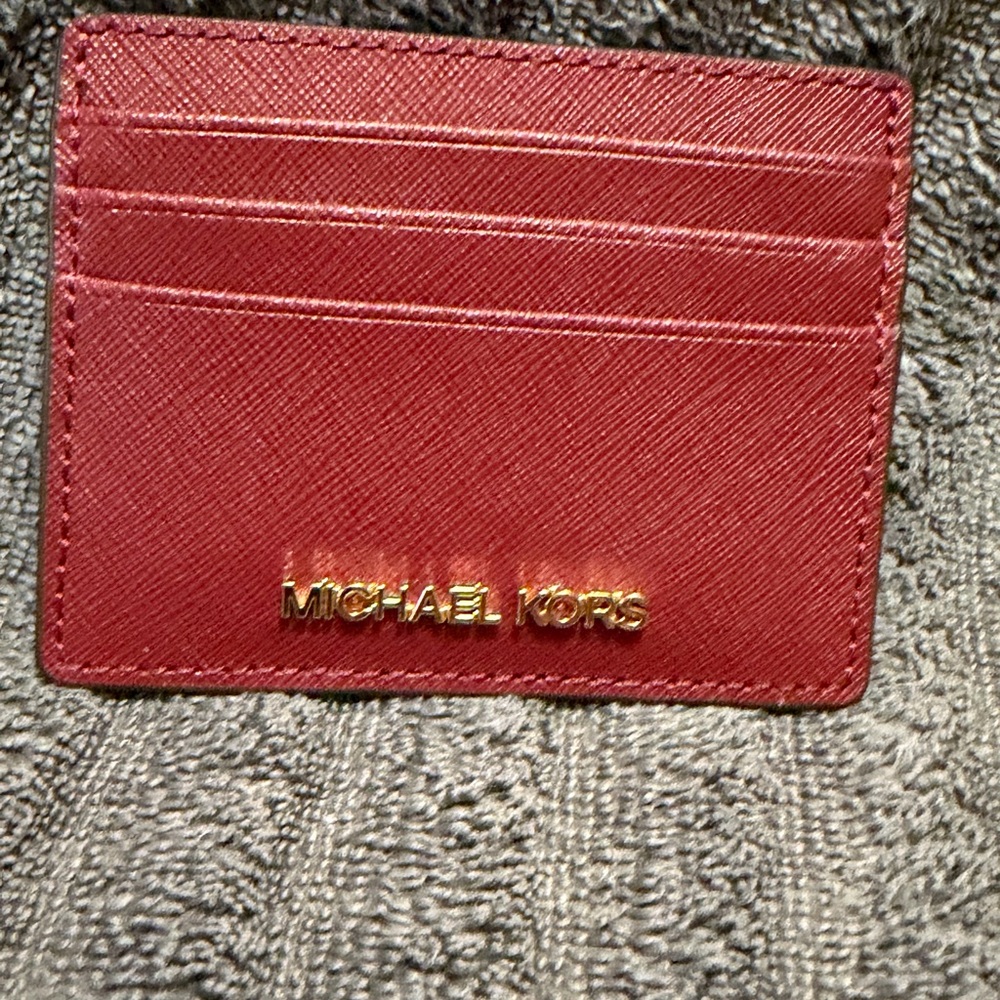 Michael Kors Burgundy Card Holder